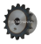 Звездочка 08B-1, шаг 12,7х7,75 мм (1/2х5/16), Z=13 со ступицей и закалкой зубьев - Евромеханика