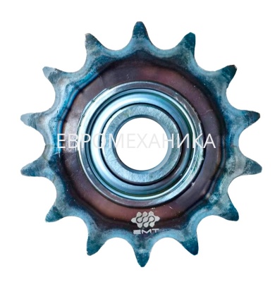 Звездочка натяжная для цепи 16B-1, Z=12 с подшипником и закалкой зубьев, EMT - Евромеханика