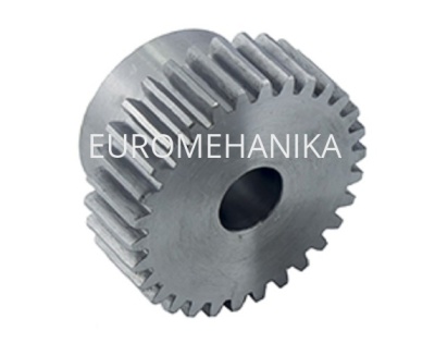 Шестерня цилиндрическая M=2 Z=14 из нержавеющей стали со ступицей, EMT - Евромеханика