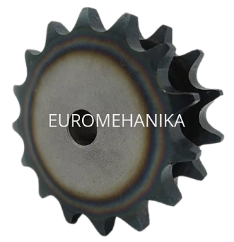 Сдвоенная звездочка для двух однорядных цепей 10B-1 Z=15 без ступицы с закалкой зубьев, D1=19 мм - Евромеханика