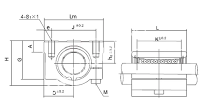 Модуль линейный (каретка) SCJ 40 UU (SC40AJ), EMT - Евромеханика
