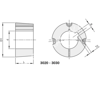 Втулка тапербуш 3020,d=35 мм - Евромеханика