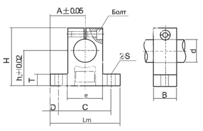 Опора вала SK 40 (SH40), EMT - Евромеханика