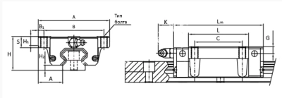 Каретка HGW45CCZOC, EMT - Евромеханика