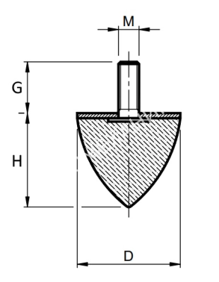 Демпфер CKP 50x58 55 Shore A - Евромеханика