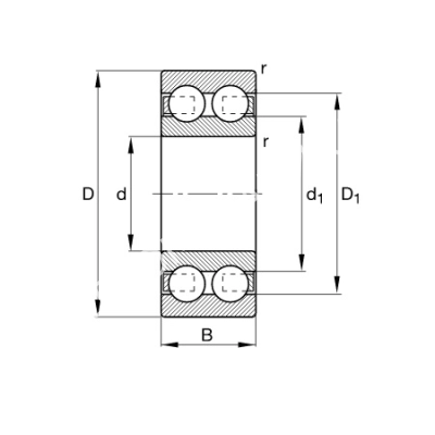Подшипник 4201-B-TVH FAG - Евромеханика