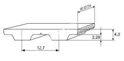Ремень зубчатый 540 H Belt Power Transmission, EMT - Евромеханика