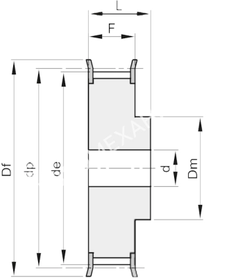 Шкив зубчатый под расточку 12 5M 25, EMT - Евромеханика