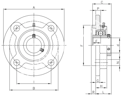 Подшипниковый узел UCFC 213 - Евромеханика