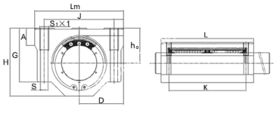 Модуль линейный (каретка) SC 40 WUU (SCS40LUU), EMT - Евромеханика