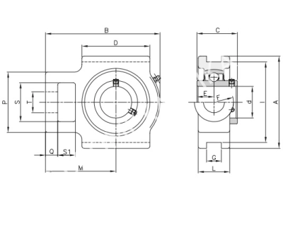 Подшипниковый узел UCT 208 - Евромеханика