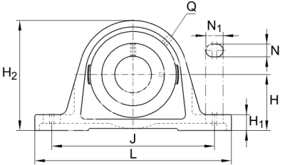 Подшипниковый узел RASE25-XL-N INA - Евромеханика