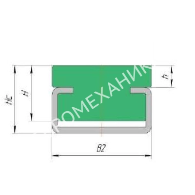 Направляющая тип CF Hc-6, B1-20, L-2000 - Евромеханика