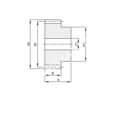 Шестерня цилиндрическая M=4 Z=18 с закалкой зуба (PM31T18), EMT - Евромеханика
