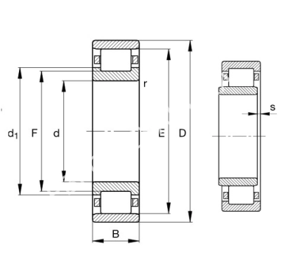 Подшипник N236-E-XL-M1 FAG - Евромеханика