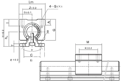 Модуль линейный (каретка) SBR 40 UU, EMT - Евромеханика