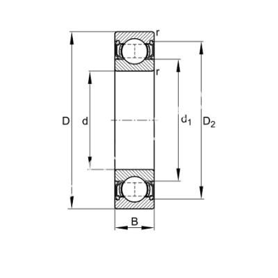 Подшипник 6311-2RSR FAG - Евромеханика