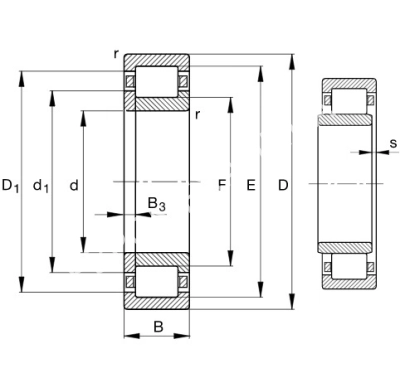 Подшипник NUP318-E-XL-TVP2 FAG - Евромеханика