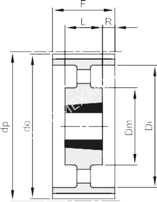 Шкив зубчатый под втулку тапербуш TL 80 14M 40 (3020), EMT - Евромеханика