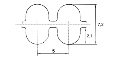 Ремень зубчатый двухсторонний DHTD 835 D5M Belt Power Transmission, EMT - Евромеханика