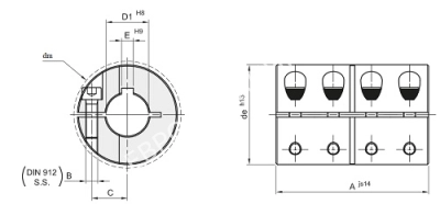 Муфта продольно-свёртная GBR 20 нержавеющая - Евромеханика