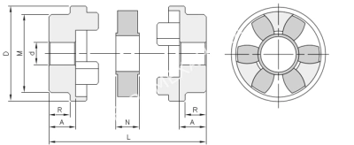Полумуфта под расточку HRC 180, EMT - Евромеханика