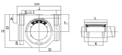 Модуль линейный (каретка) SC 50 UU (SCS50UU), EMT - Евромеханика