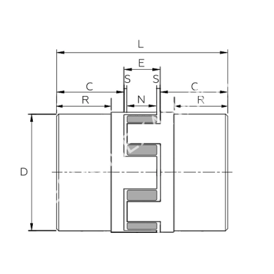 Муфта GE 75-90 тип B-B, dmax=90 мм, СТАЛЬ, EMT - Евромеханика