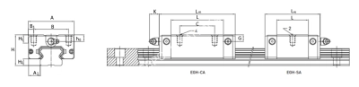 Каретка EGH20CAZOC, EMT - Евромеханика