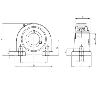 Подшипниковый узел UCPA 204 - Евромеханика