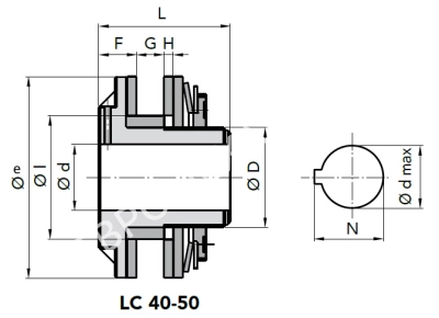 Ограничитель крутящего момента LC 50-2, EMT - Евромеханика